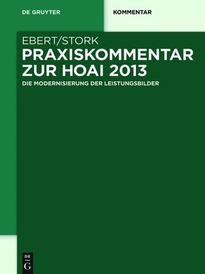 cover image of Praxiskommentar zur HOAI 2013